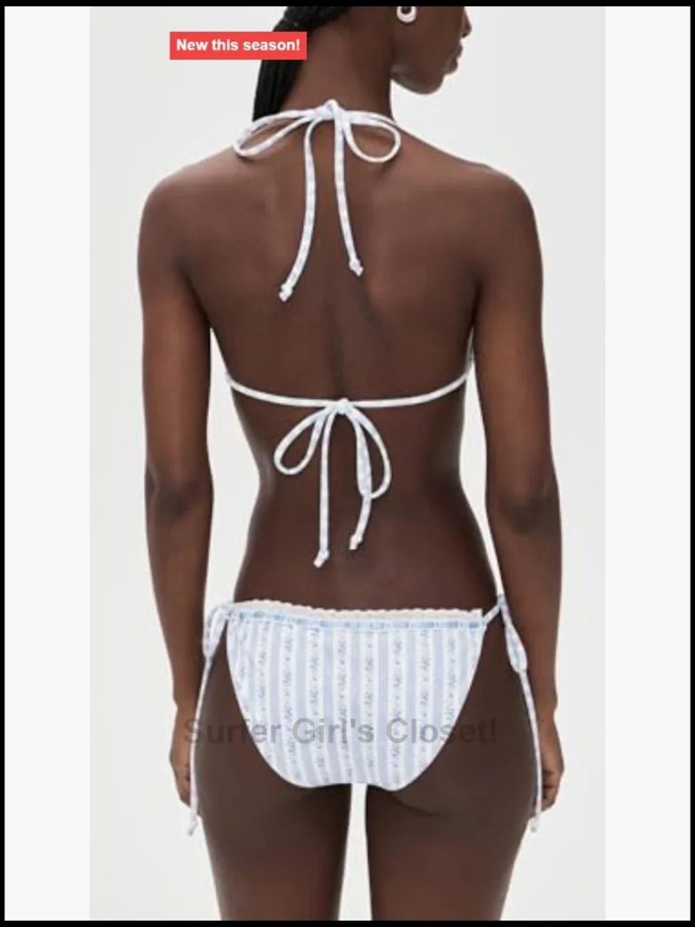 Women's Harbor Bikini Set - Triangle Top & Briefs - Halter Tie Closure